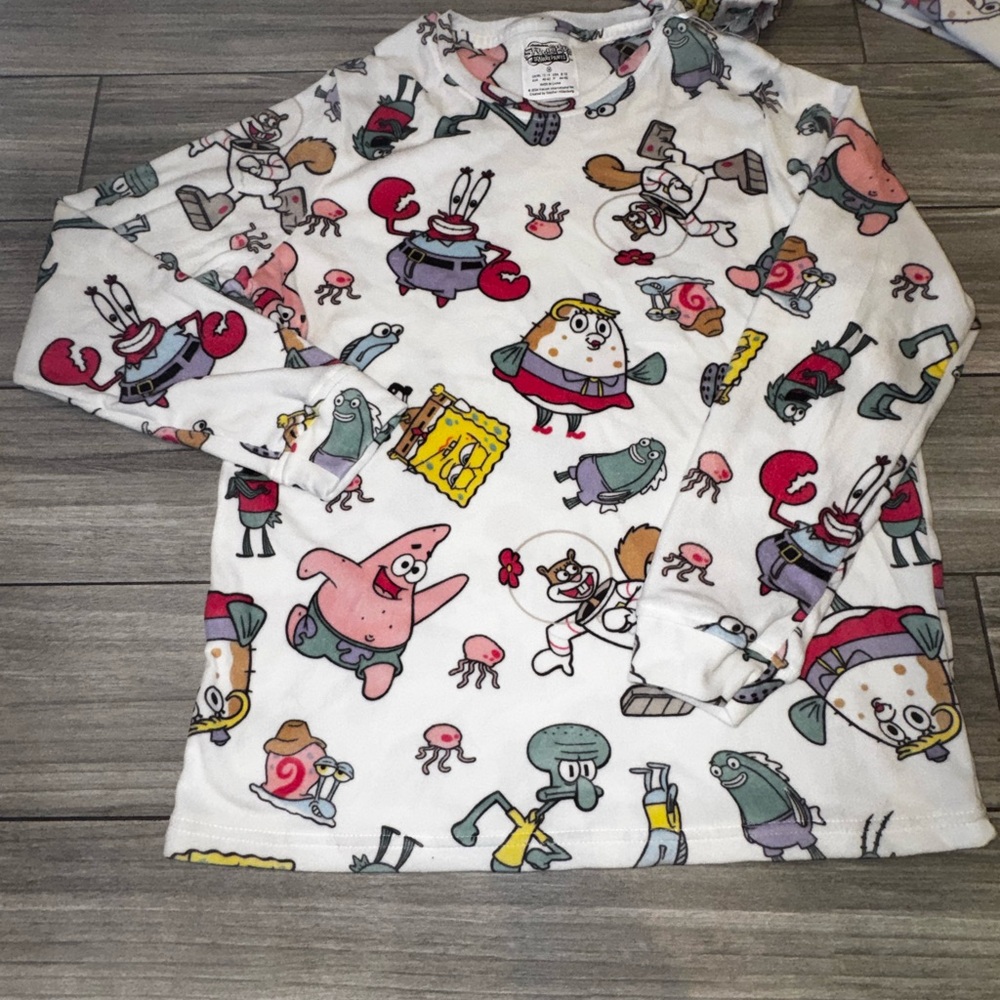 SpongeBob SquarePants Unisex Pajama Set M White Multicolor